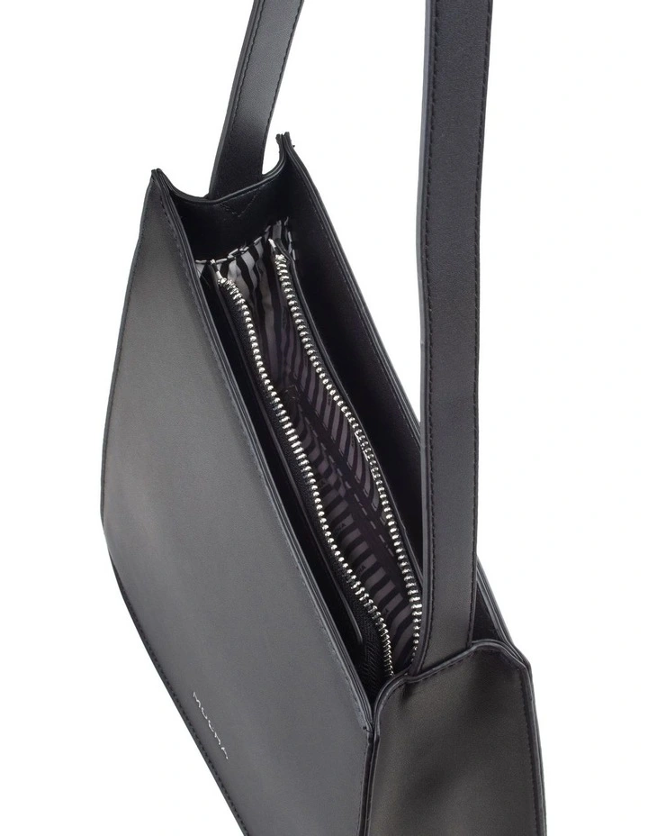Eleanor Asymmetrical Shoulder Bag in Black image 3