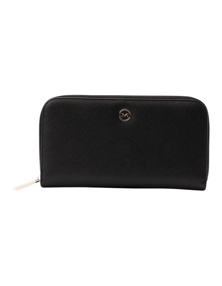 Mocha Signature Travel Wallet in Black/Lg Black