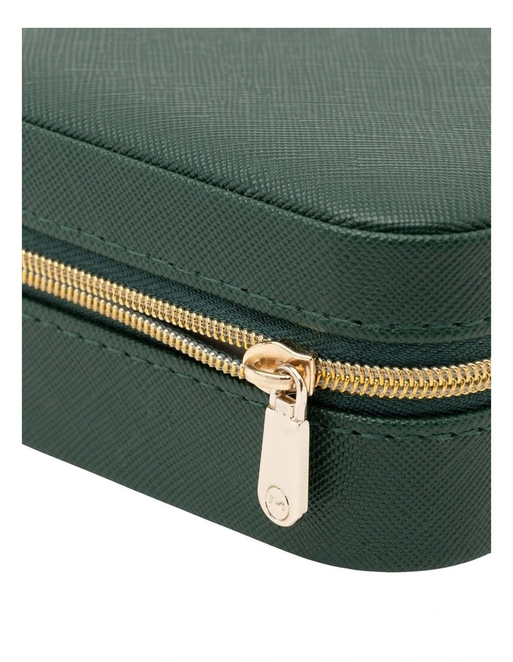 Mocha Square Zipper Jewellery Case In Green MYER