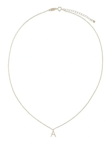 Elly Lou Timeless Initial A Necklace in Silver