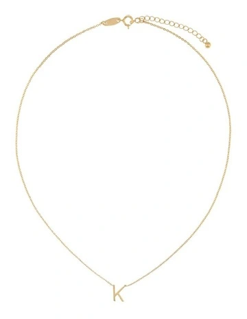 Elly Lou Timeless Initial Necklace K in Light Gold