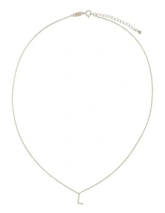 Elly Lou Timeless Initial Necklace L in Silver