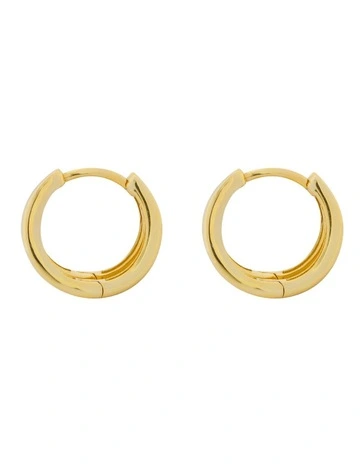 Elly Lou Double Loop Huggie Earring in Light Gold