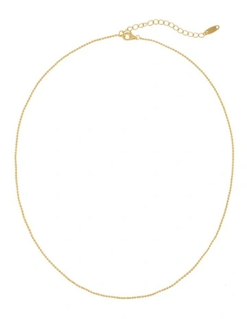 Elly Lou Classic Ball Chain Necklace in Light Gold