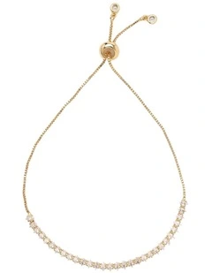 Georgina Adjustable Tennis Bracelet in Light Gold