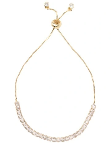 Tayla Adjustable Tennis Bracelet in Light Gold