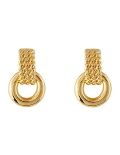 Mocha Zahar Frannie Earrings in Gold