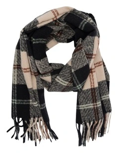 Comfy Check Scarf in Green