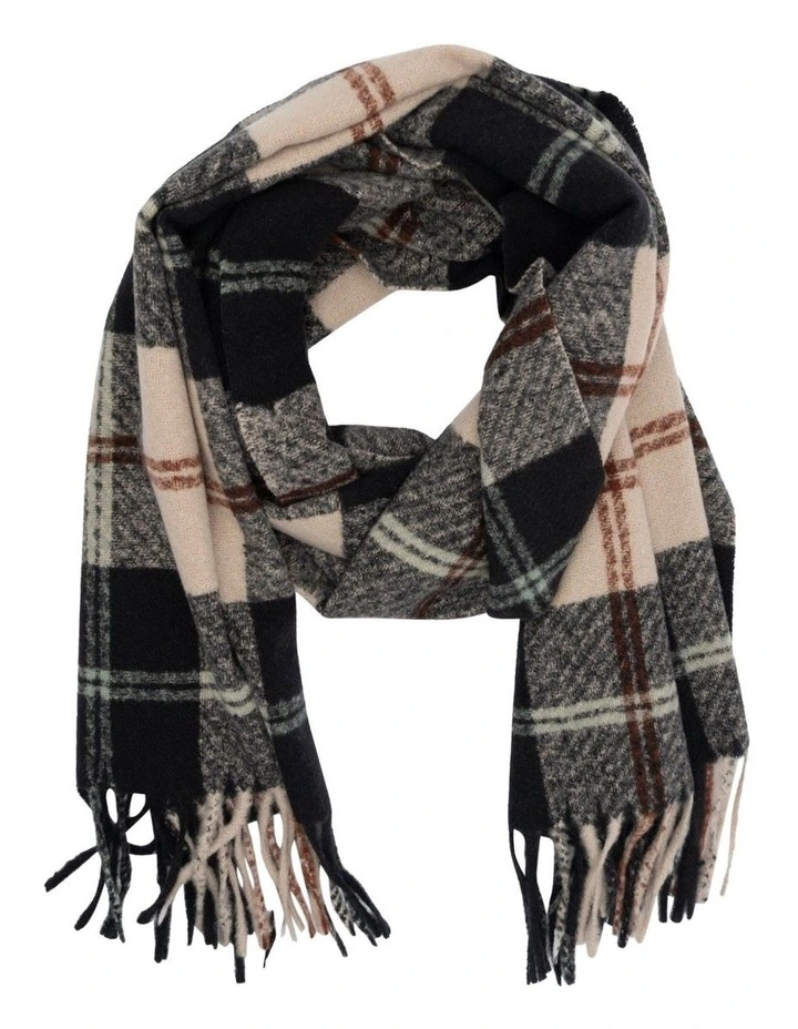 Comfy Check Scarf in Green image 1