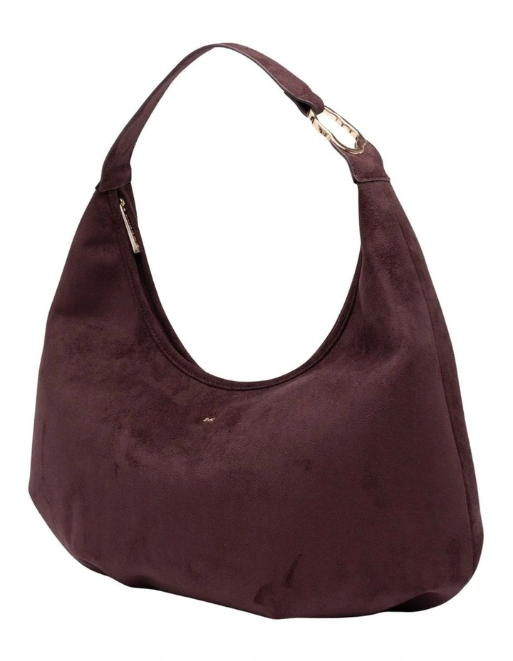 June Suede Hobo Bag in Burgundy image 2