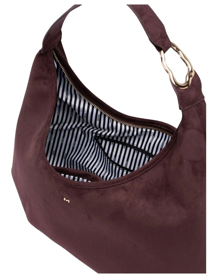 June Suede Hobo Bag in Burgundy image 3