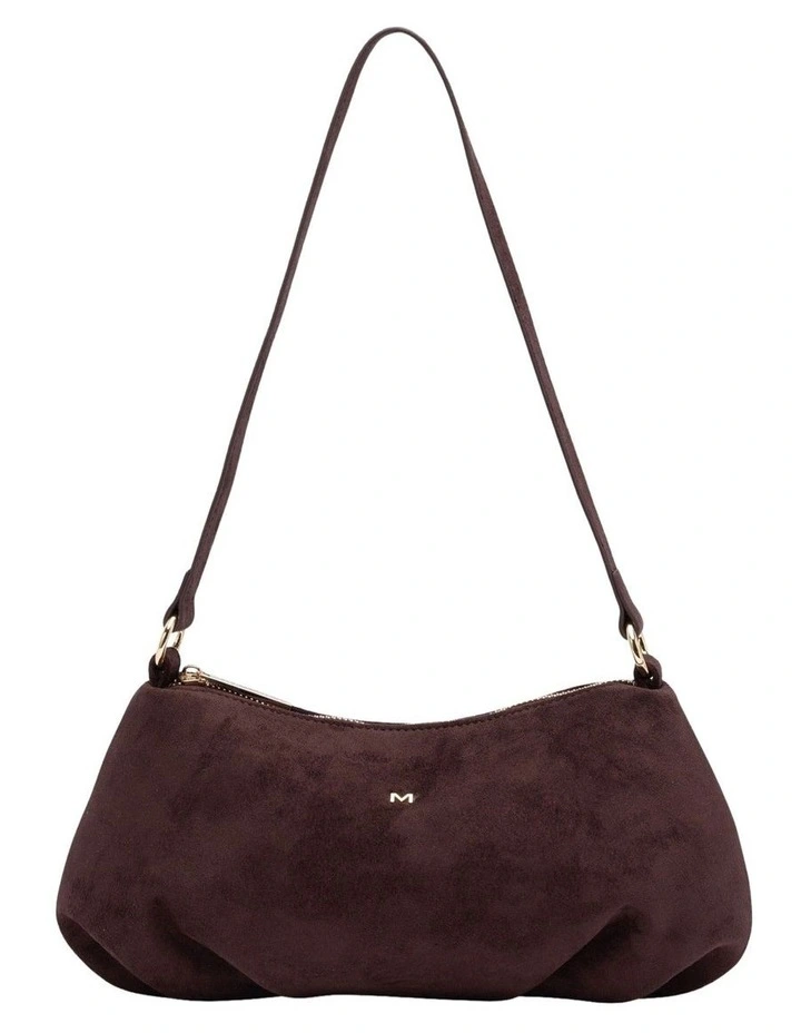 June Suede Shoulder Bag in Burgundy image 1