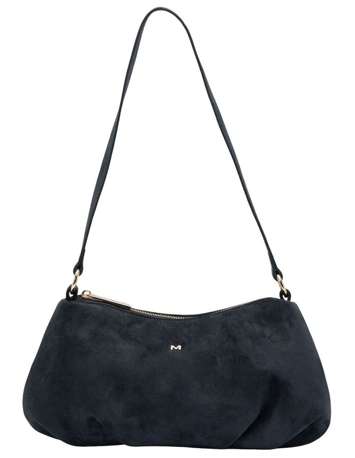 June Suede Shoulder Bag in Navy image 1