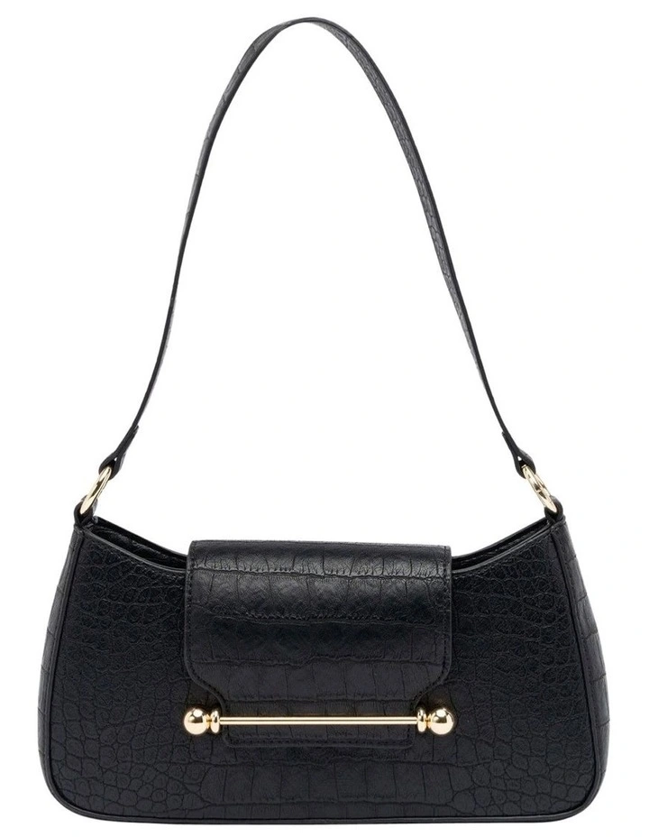 Alexis Crossbody Bag in Black Croc image 1