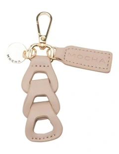 Avery Loop Keyring in Nude