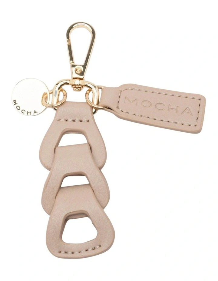 Avery Loop Keyring in Nude image 1