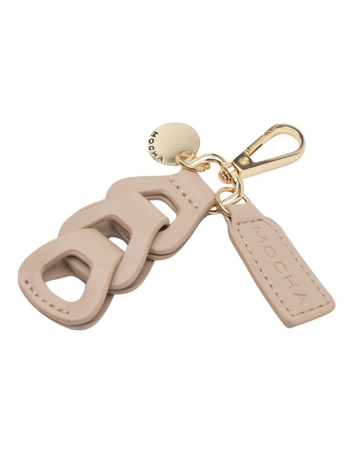 Avery Loop Keyring in Nude image 2