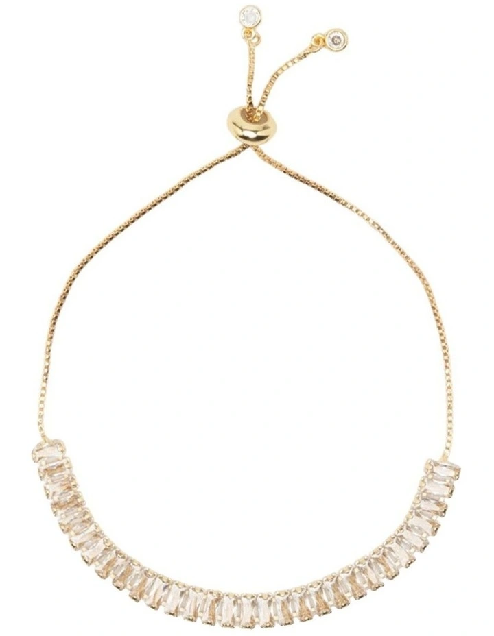 Myra Adjustable Tennis Bracelet in Light Gold image 1