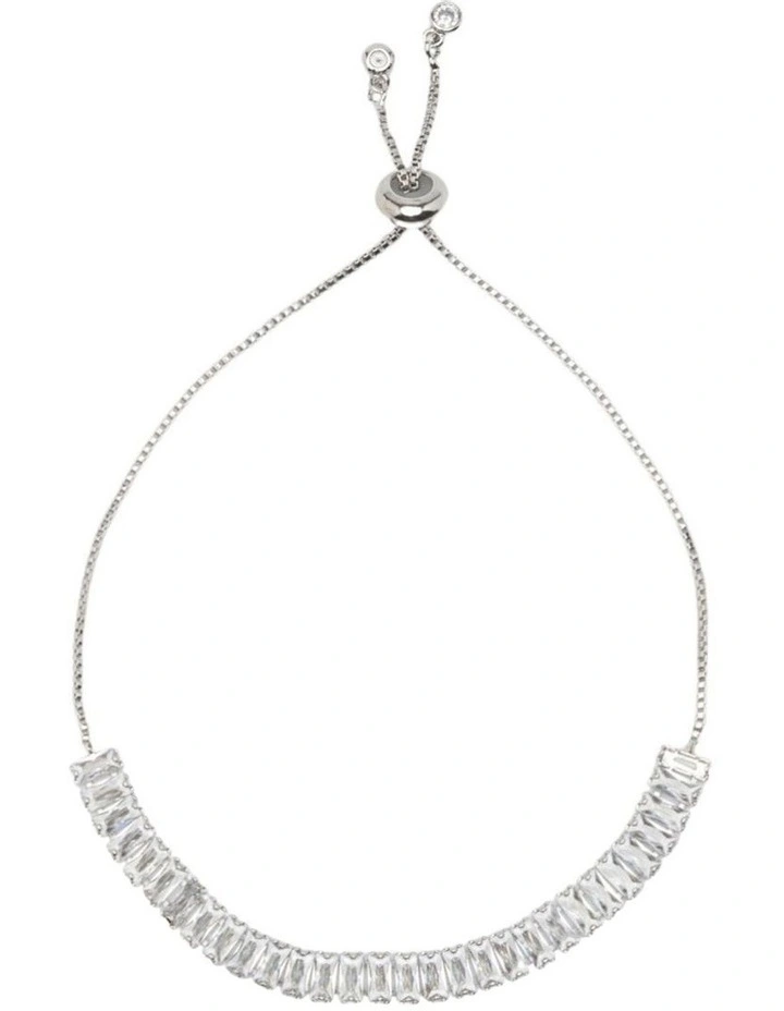 Myra Adjustable Tennis Bracelet in Silver image 1