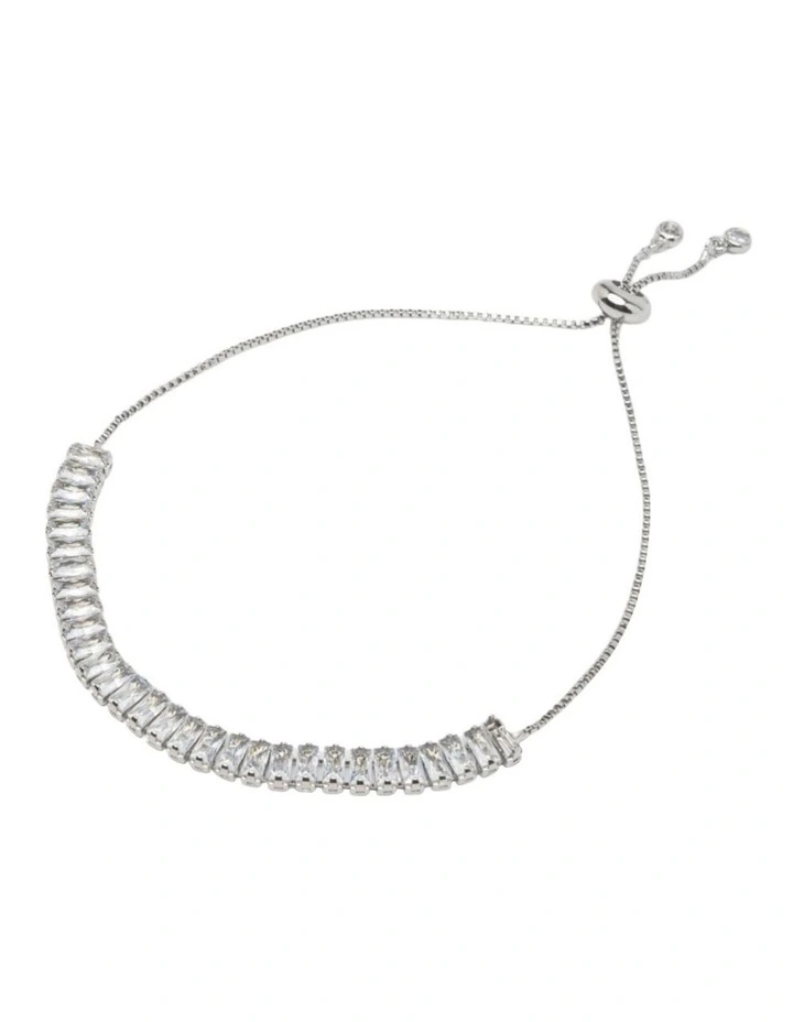 Myra Adjustable Tennis Bracelet in Silver image 2