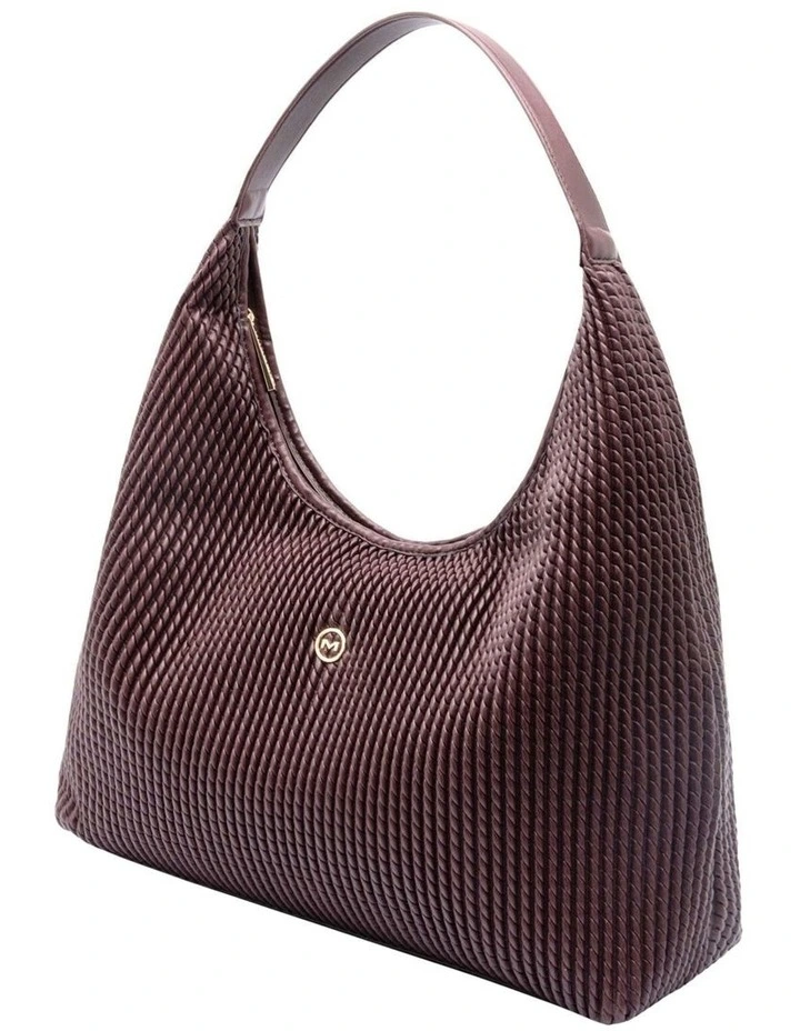 Serena Soft Shoulder Bag in Burgundy image 2