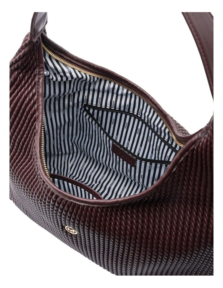 Serena Soft Shoulder Bag in Burgundy image 3