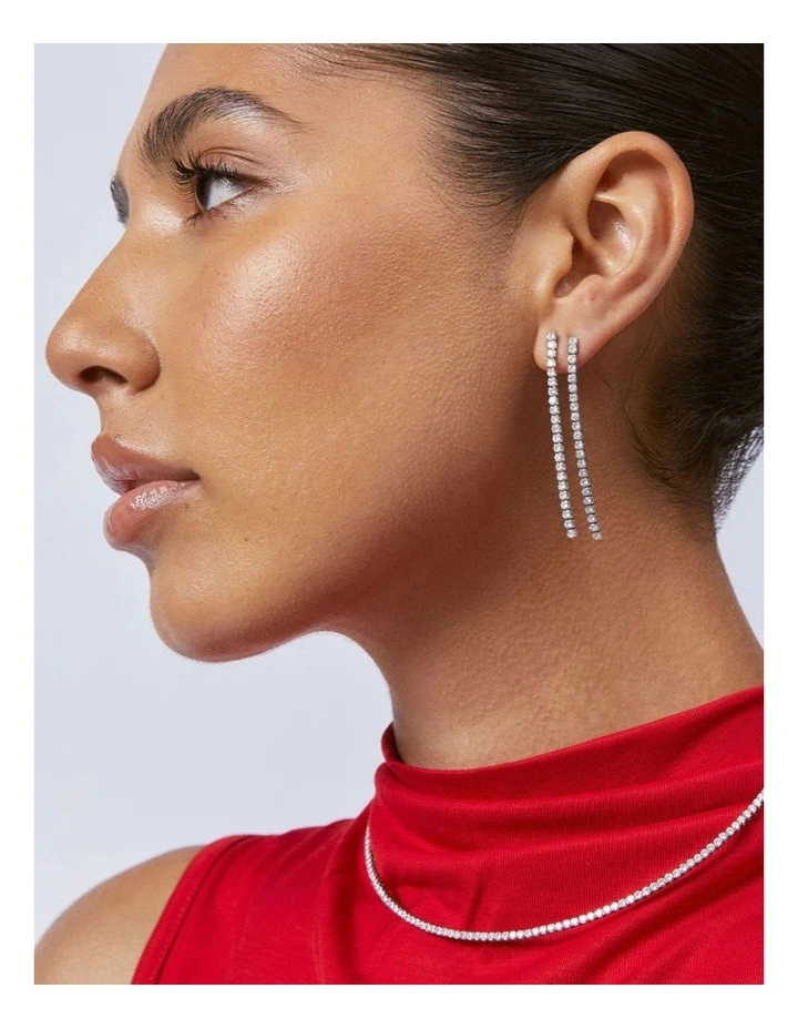 Zahar Lily Earrings in Silver image 2