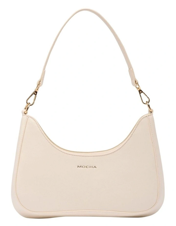 Mocha Daisy Wavy Shoulder Bag - Cream image 1