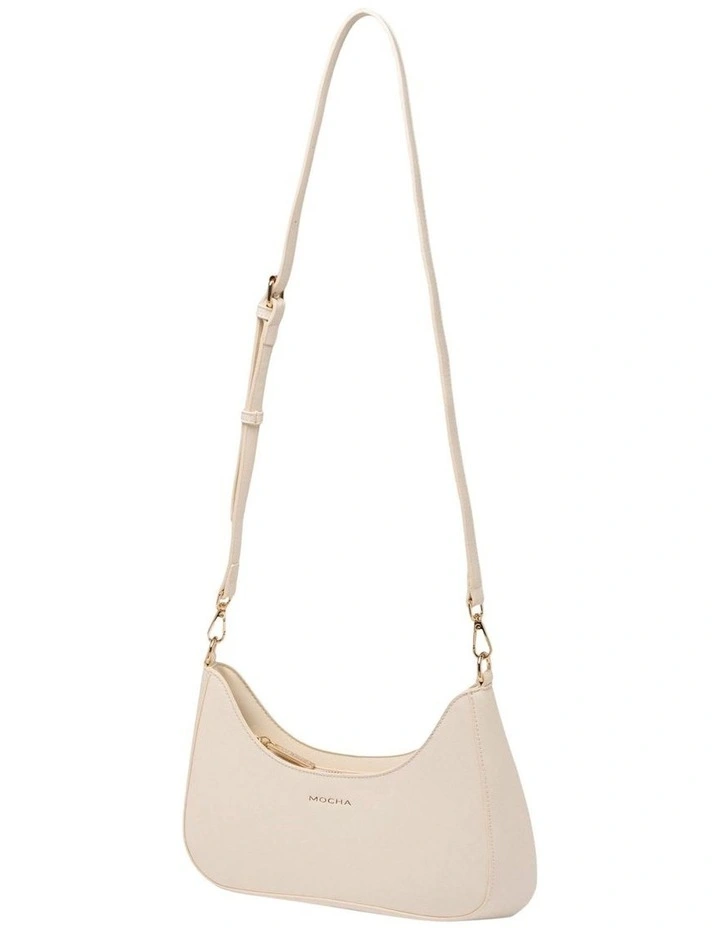 Mocha Daisy Wavy Shoulder Bag - Cream image 2