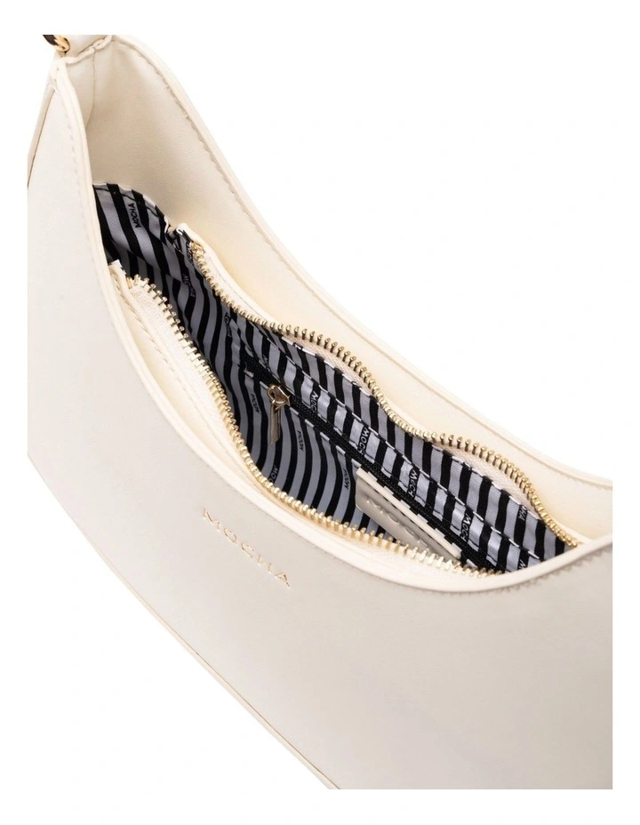 Mocha Daisy Wavy Shoulder Bag - Cream image 3