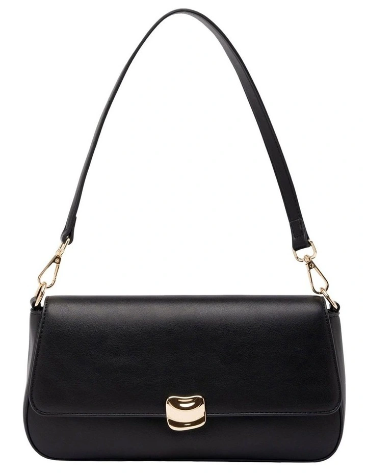 Mocha Sophie Baguette Shoulder Bag - Black image 1