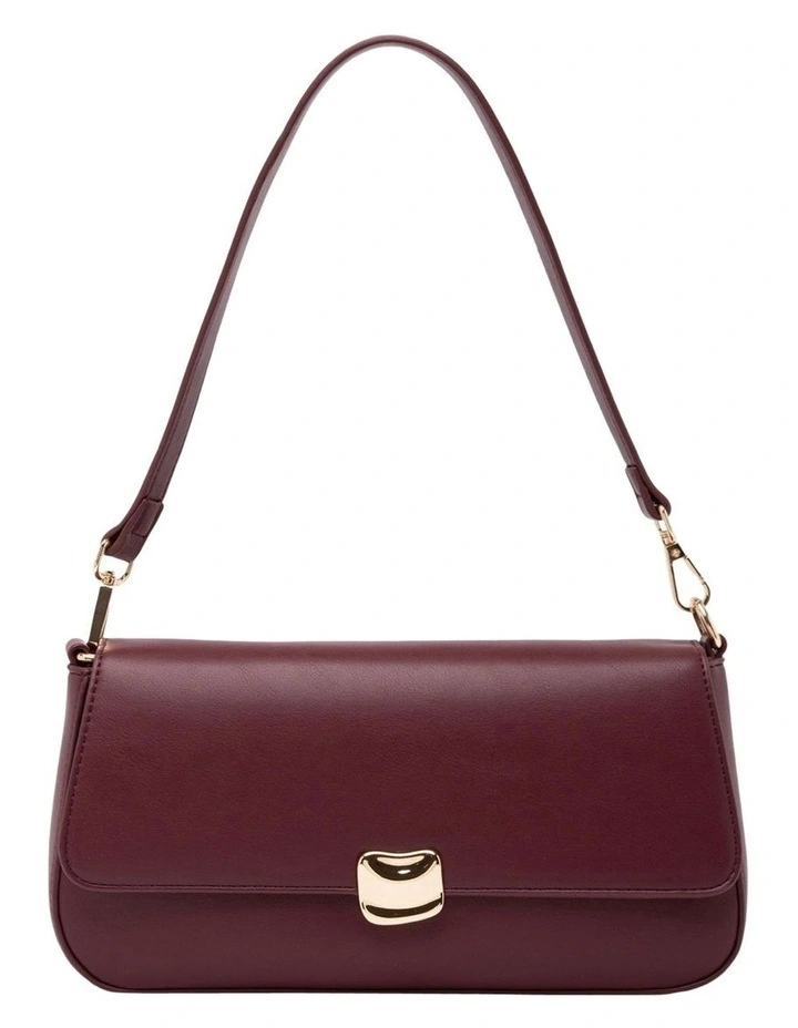Mocha Sophie Baguette Shoulder Bag - Wine image 1