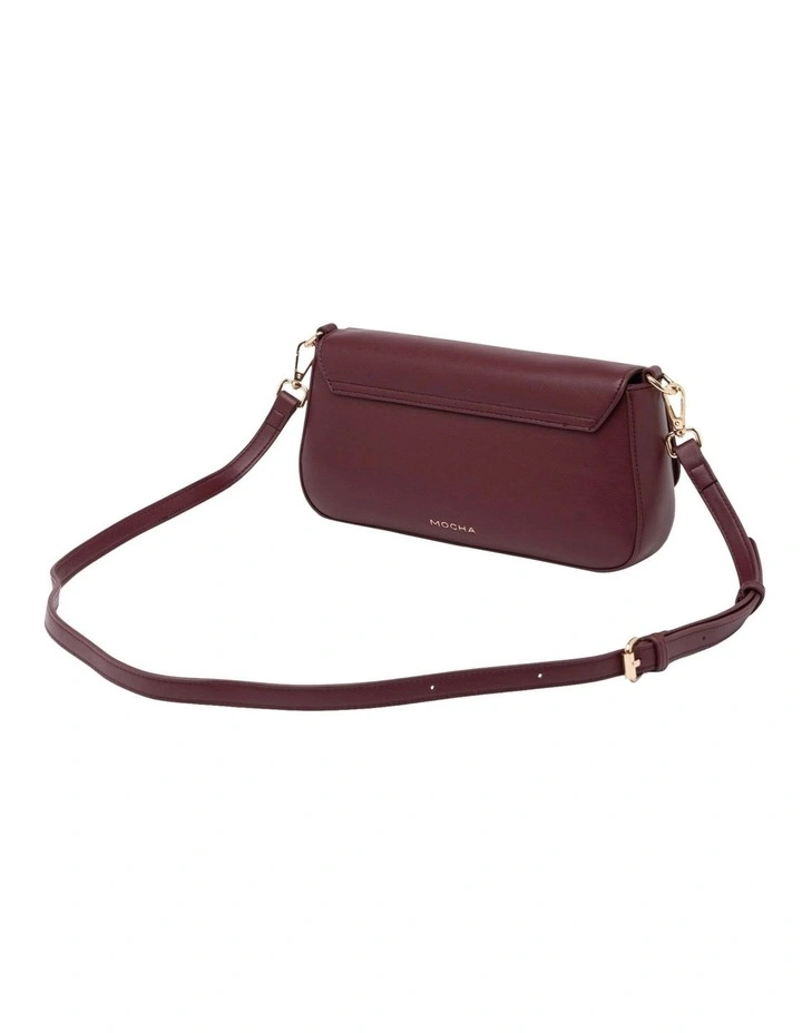 Mocha Sophie Baguette Shoulder Bag - Wine image 2