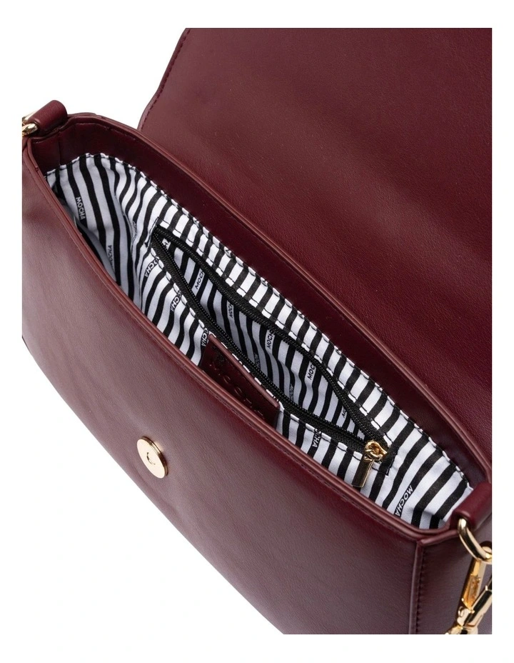 Mocha Sophie Baguette Shoulder Bag - Wine image 3