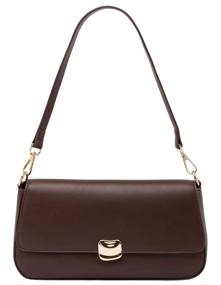 Mocha Sophie Baguette Shoulder Bag - Choc image 1