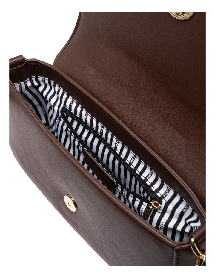 Mocha Sophie Baguette Shoulder Bag - Choc image 3