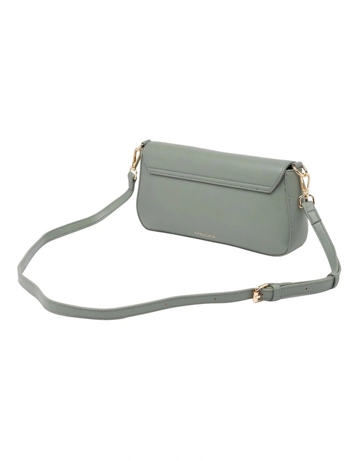 Mocha Sophie Baguette Shoulder Bag - Sage image 2