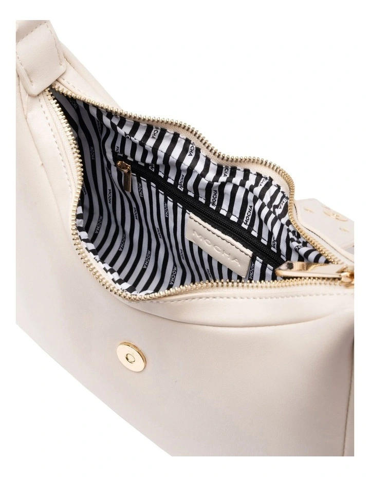 Mocha Effie Shoulder Bag - Cream image 3