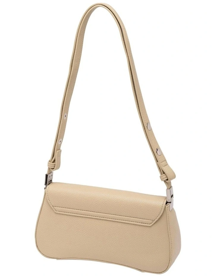 Mocha Zoe Wavy Baguette Shoulder Bag - Sage image 2