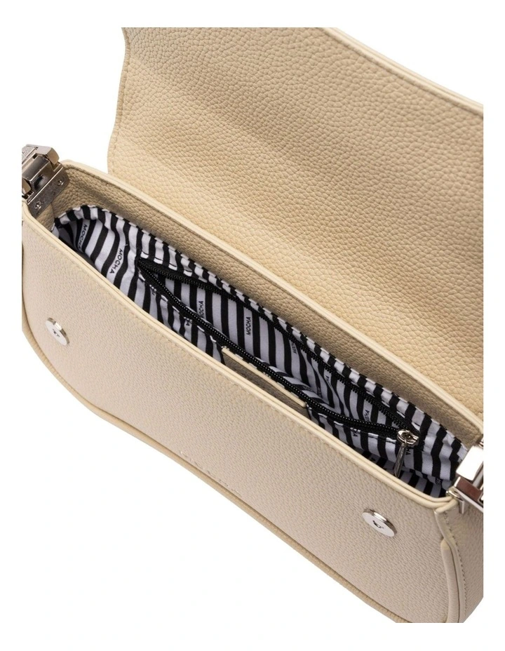 Mocha Zoe Wavy Baguette Shoulder Bag - Sage image 3