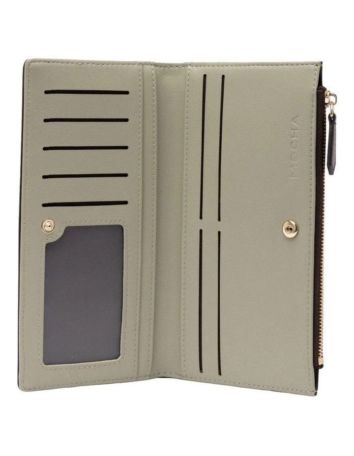 Mocha Classic Arya Wallet - Choc/Olive image 2