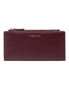 Mocha Classic Arya Wallet - Burgundy/Cream