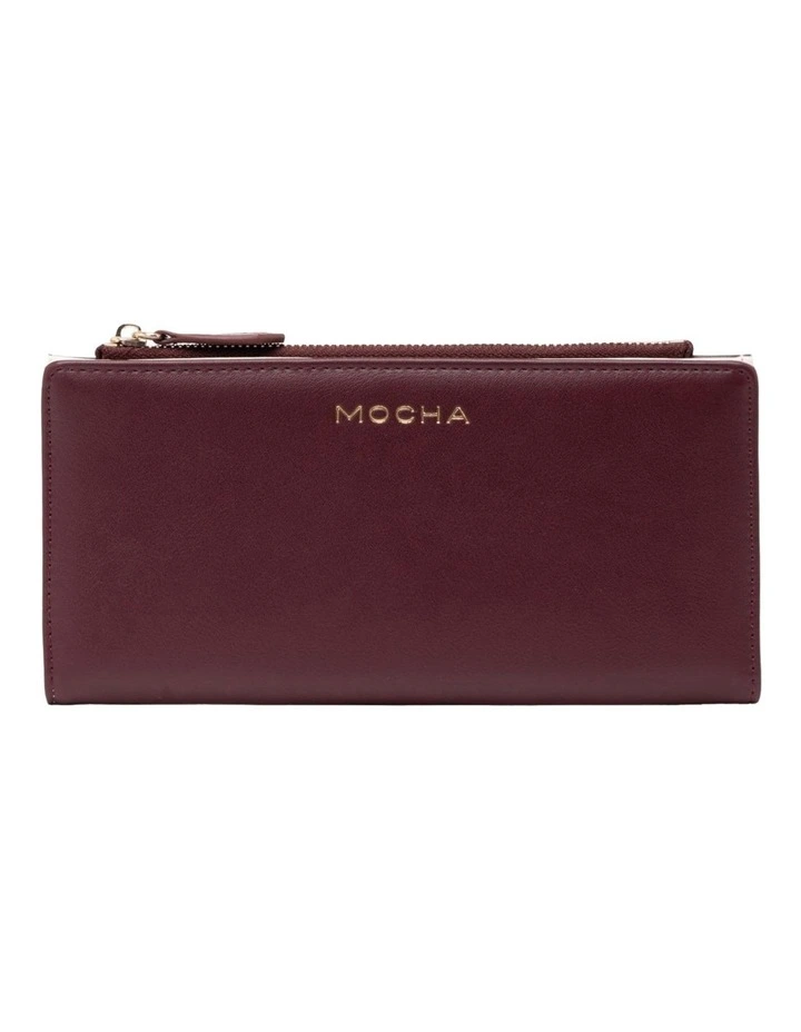 Mocha Classic Arya Wallet - Burgundy/Cream image 1
