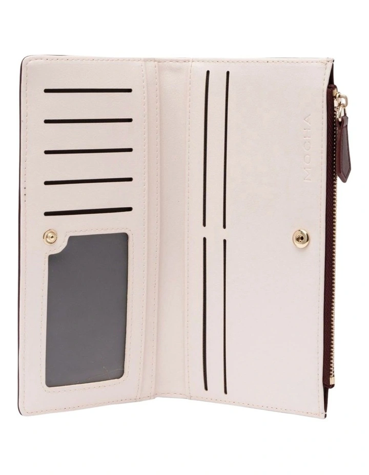 Mocha Classic Arya Wallet - Burgundy/Cream image 2