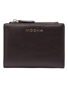 Mocha Small Classic Arya Wallet - Choc/Cream