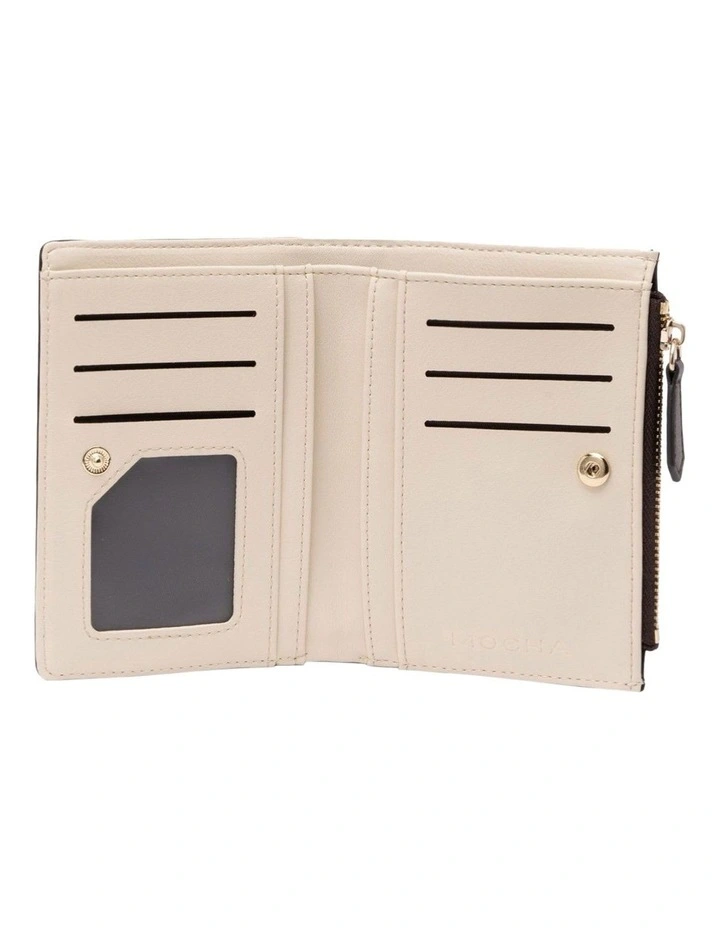 Mocha Small Classic Arya Wallet - Choc/Cream image 2