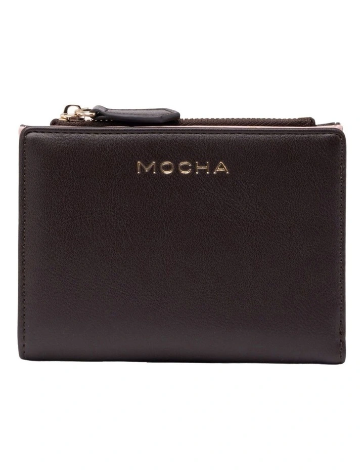 Mocha Small Classic Arya Wallet - Choc/Rose image 1