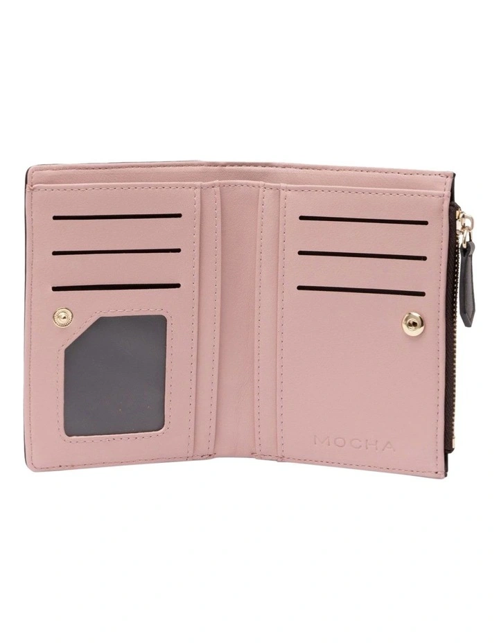 Mocha Small Classic Arya Wallet - Choc/Rose image 2