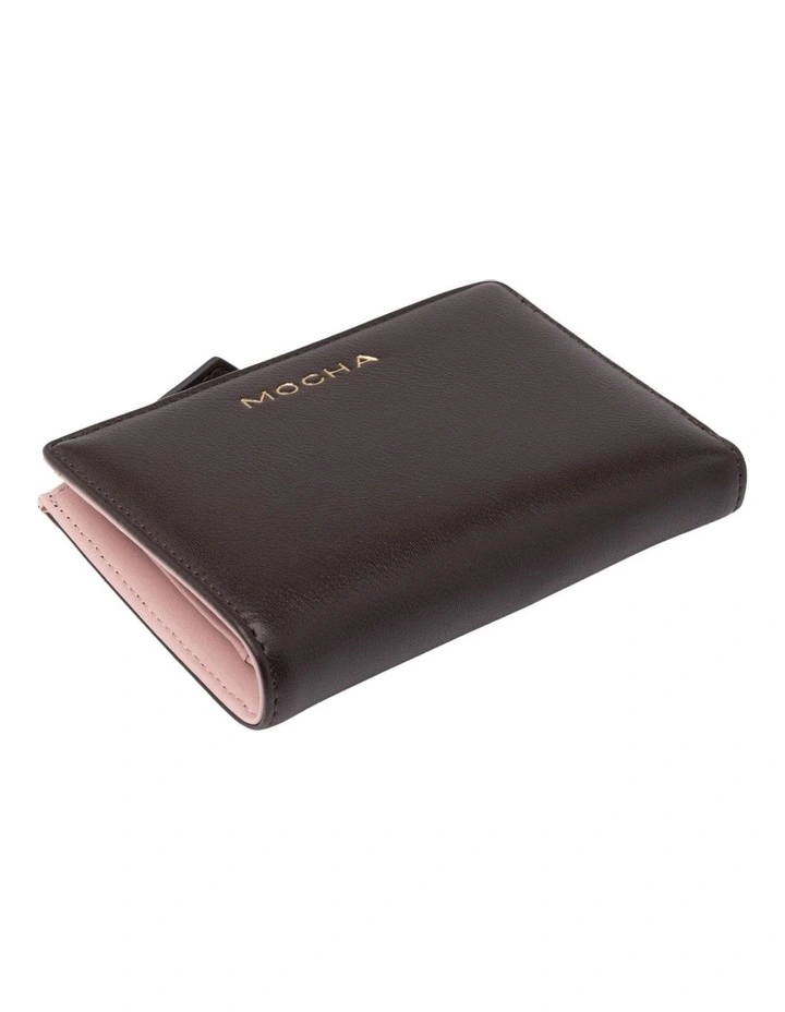 Mocha Small Classic Arya Wallet - Choc/Rose image 3