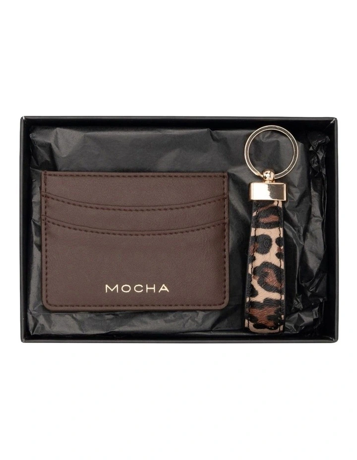 Donnette Card Holder And Josephine Keyring in Dark Chocolate image 1